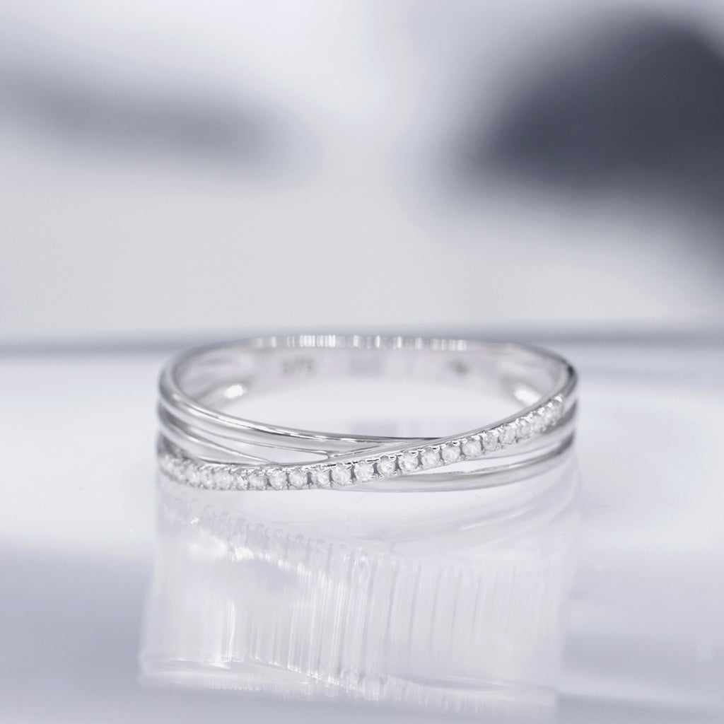 Anillo "Kudai" D 0.269/17 - Oro blanco 375/1000