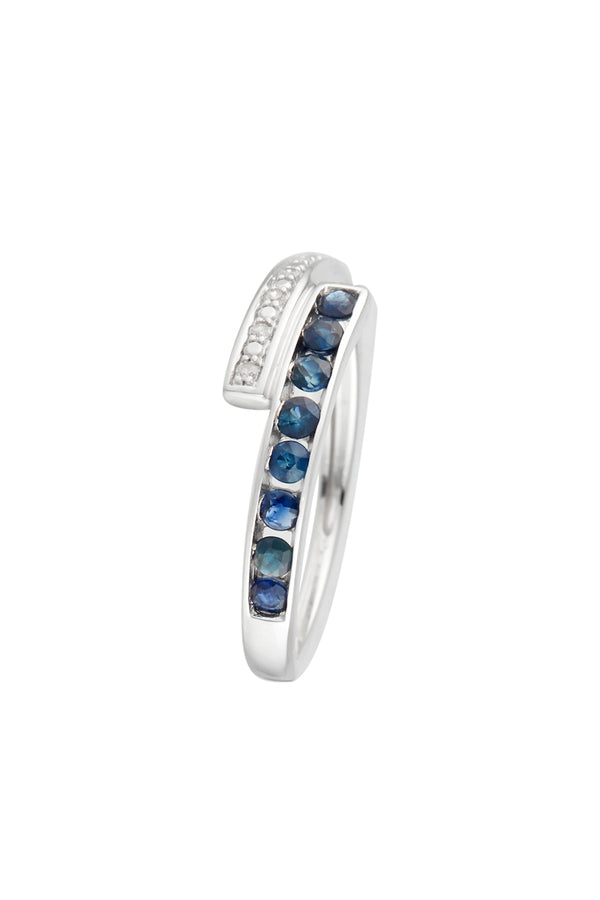 Anillo "Lanis" D 0,044/8 Zafiro 0,8/8