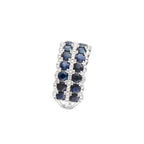 Anillo "Salma" D 0.11/20 Zafiro 2.88/16 - Oro blanco 375/1000