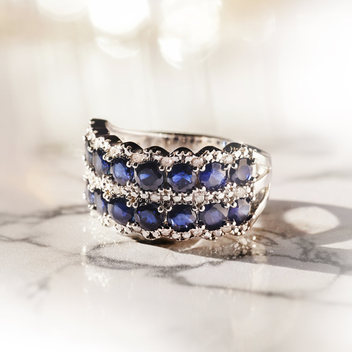 “Salma” ring D 0.11/20 Sapphire 2.88/16