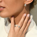 Anillo "Pescara" D 0.202/32 Topacio Blanco 0.825/1 - Oro Blanco 375/1000