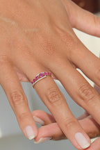 Anillo "Bran" D 0.08/24 Rubí 1.05/7 - Oro amarillo 375/1000