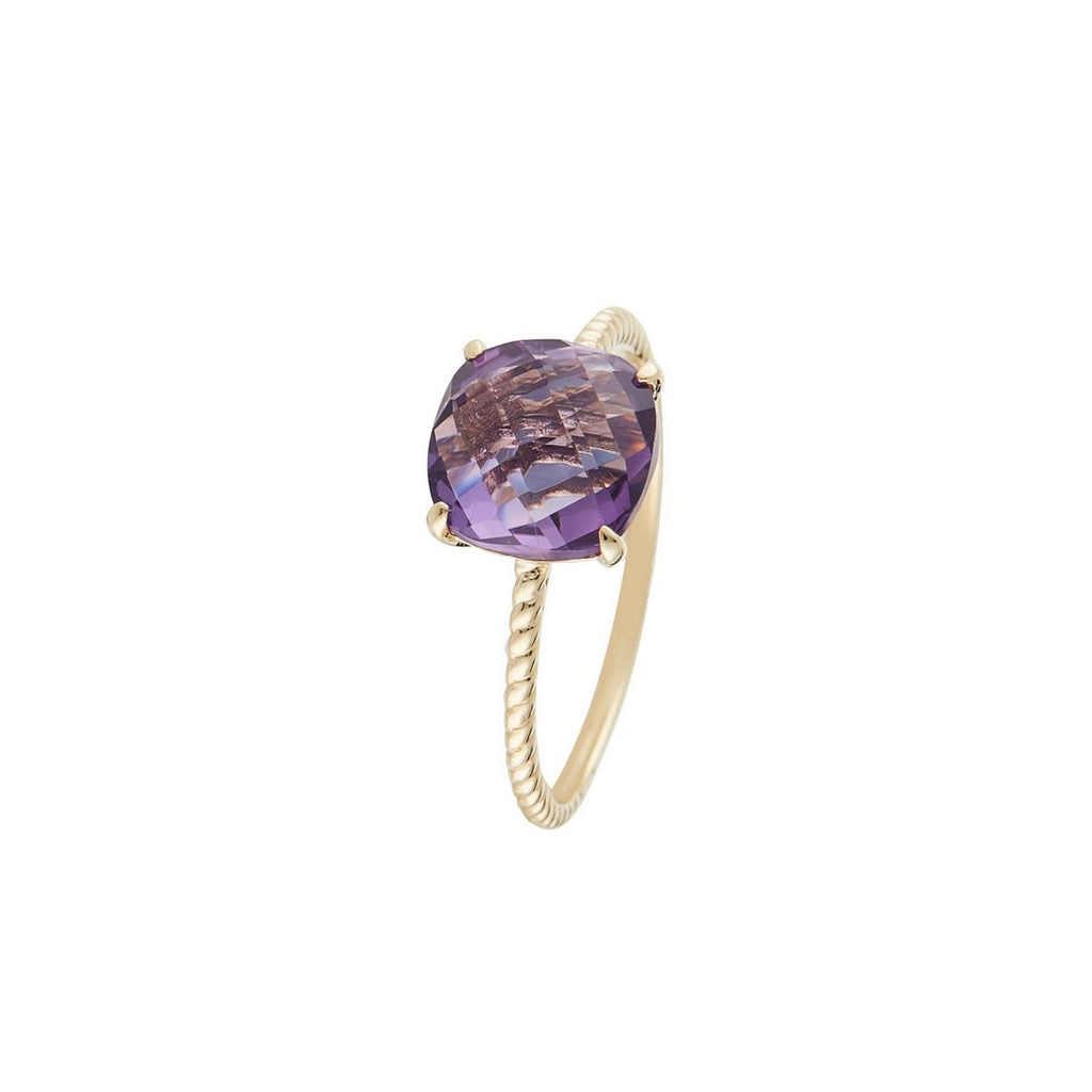 Anillo "Ihosy" Amatista 3.15/1 - Oro amarillo 375/1000