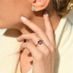 Anillo "Ihosy" Amatista 3.15/1 - Oro amarillo 375/1000