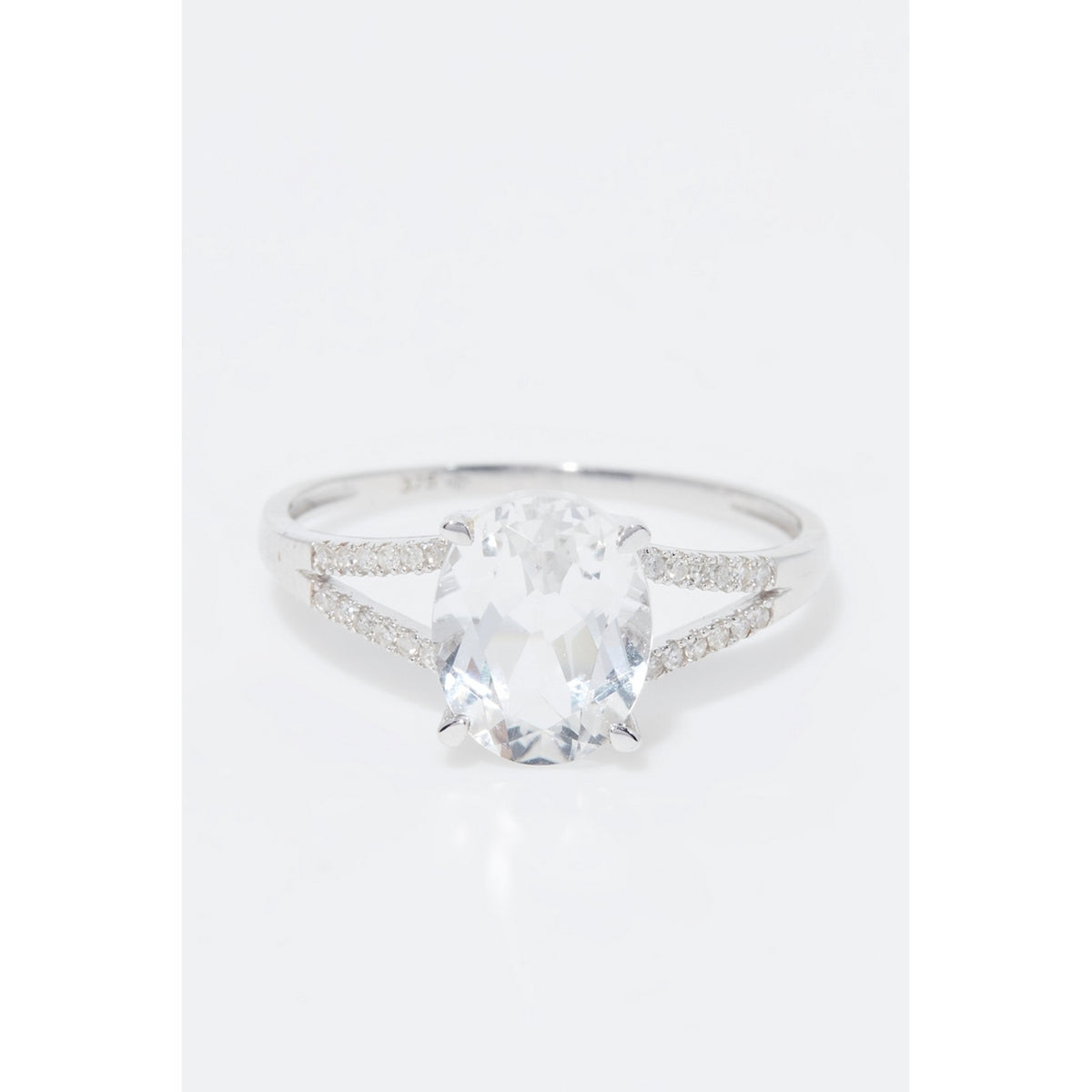 "Miri" Ring D 0.084/24 White Topaz 2.45/1 - 375/1000 White Gold