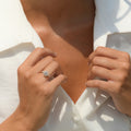 Anillo "Nosy" D 0.25/51 Topacio blanco 0.40/1 - Oro amarillo 375/1000