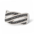 Anillo 'Aurora" Diamantes 0,07/20 y diamantes negros 0,41/44