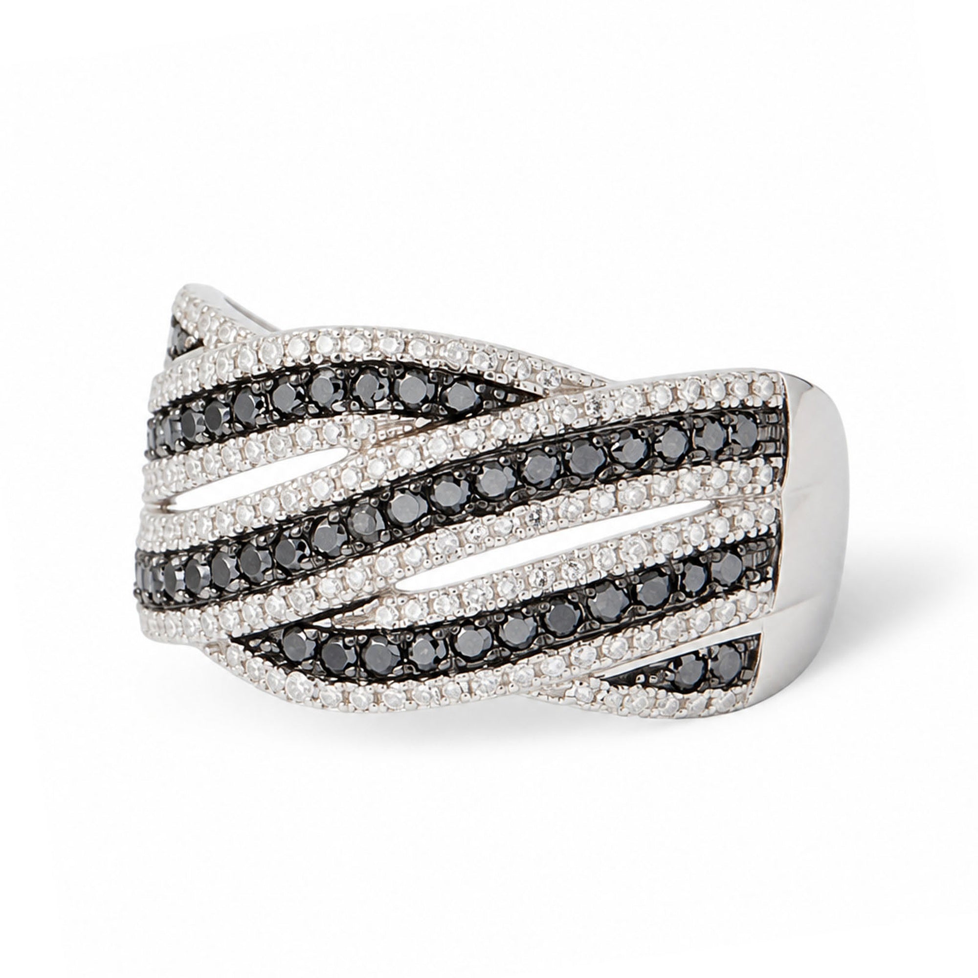 Anillo 'Aurora" Diamantes 0,07/20 y diamantes negros 0,41/44
