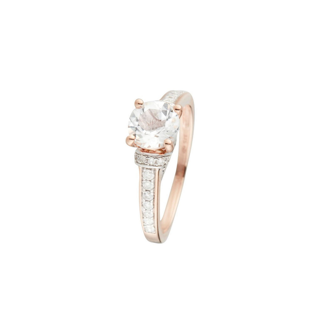"Chera" Ring D 0,291/40 White Topaze 1,573/1 - Rose Gold 375/1000