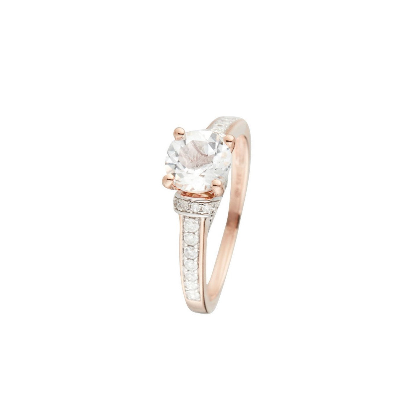 "Chera" Ring D 0,291/40 White Topaze 1,573/1 - Rose Gold 375/1000
