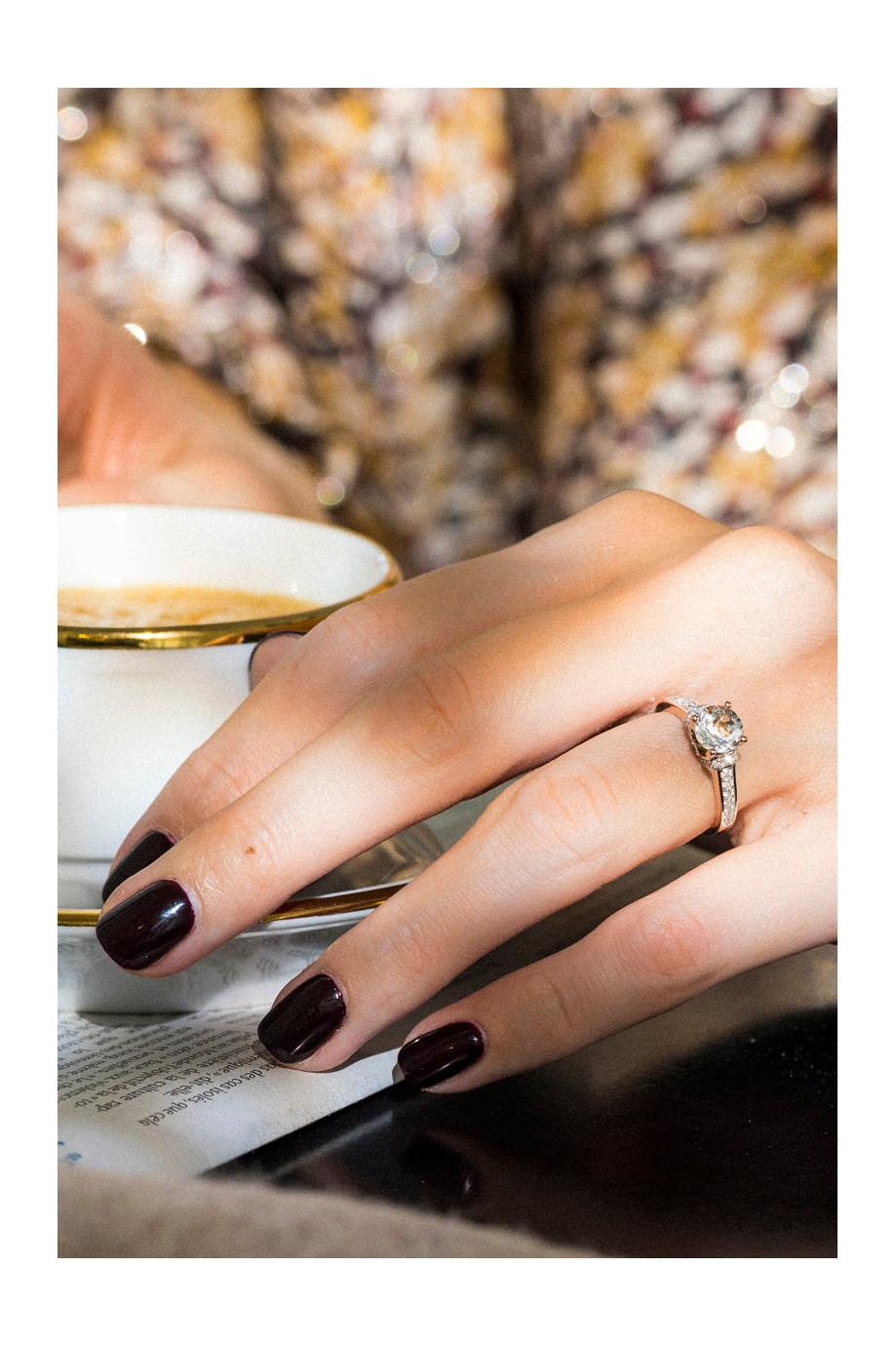 "Chera" Ring D 0.291/40 White Topaze 1.573/1