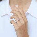 "Chera" Ring D 0,291/40 White Topaze 1,573/1 - Rose Gold 375/1000
