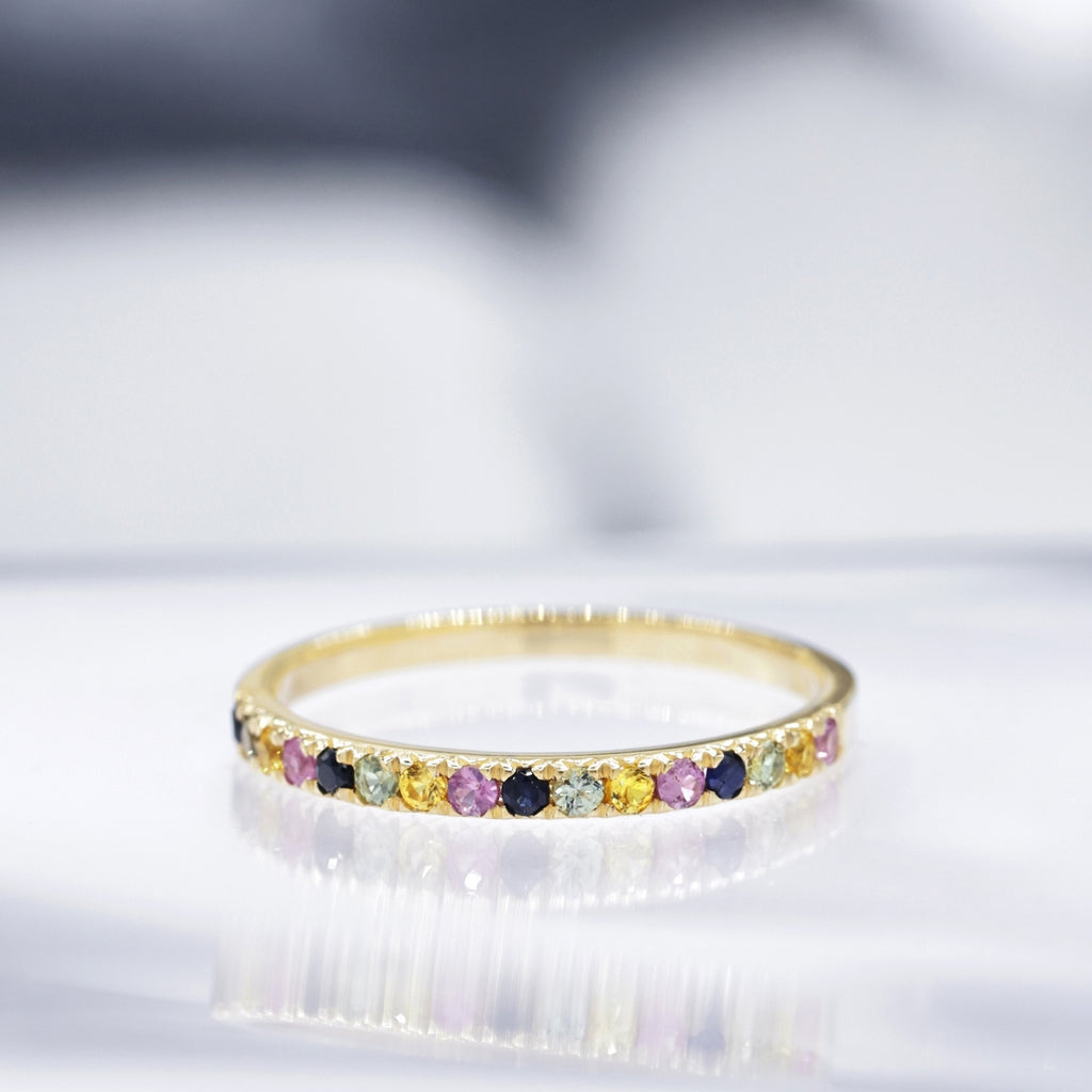 "Multicolor" Ring - Yellow Gold 375/1000