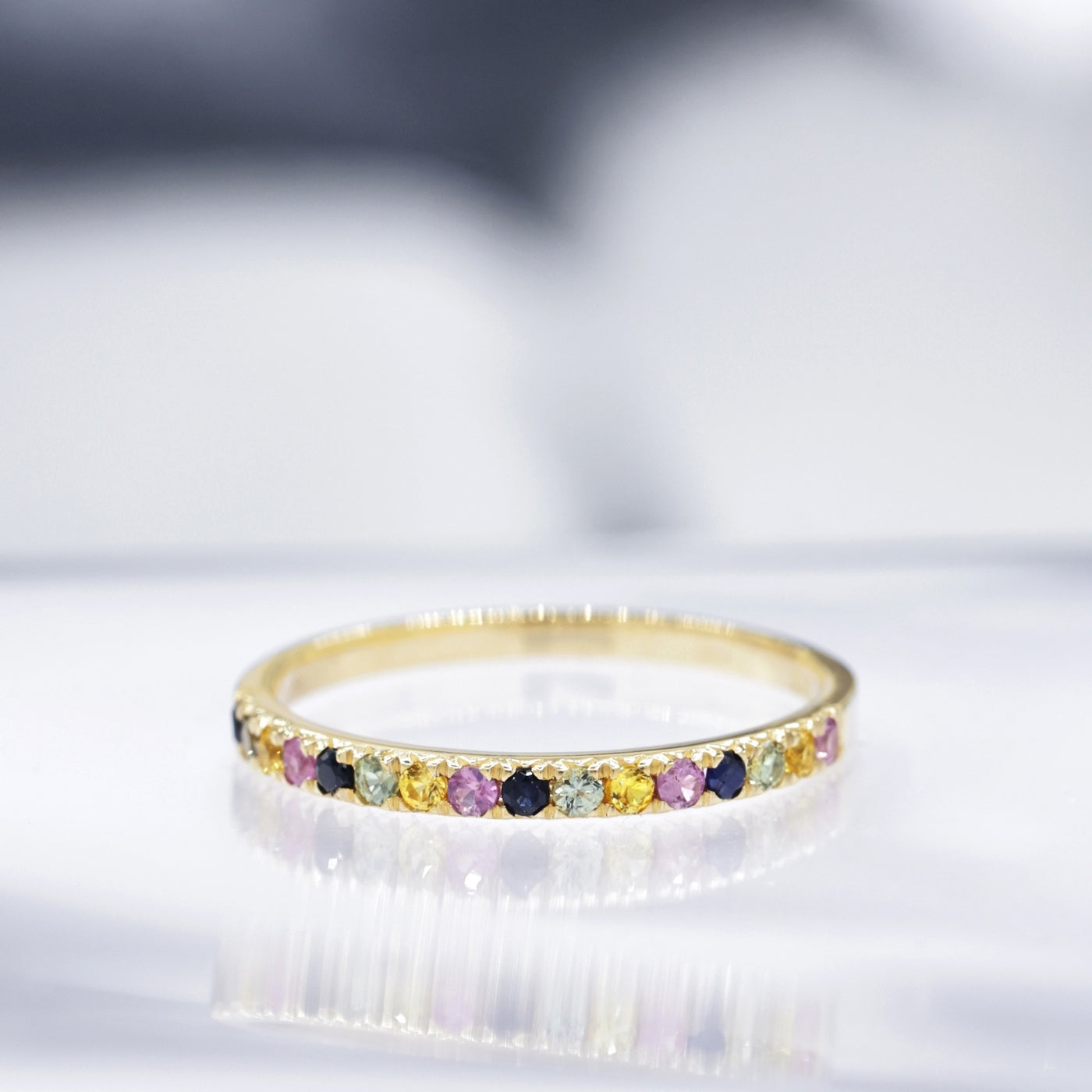 "Multicolor" Ring - Yellow Gold 375/1000