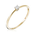 Bague "Petit Solitaire" 0,01Ct/1 - Or Jaune 375/1000