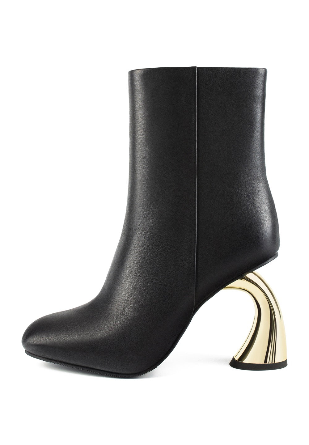 Botines transparentes con cristales - Negro