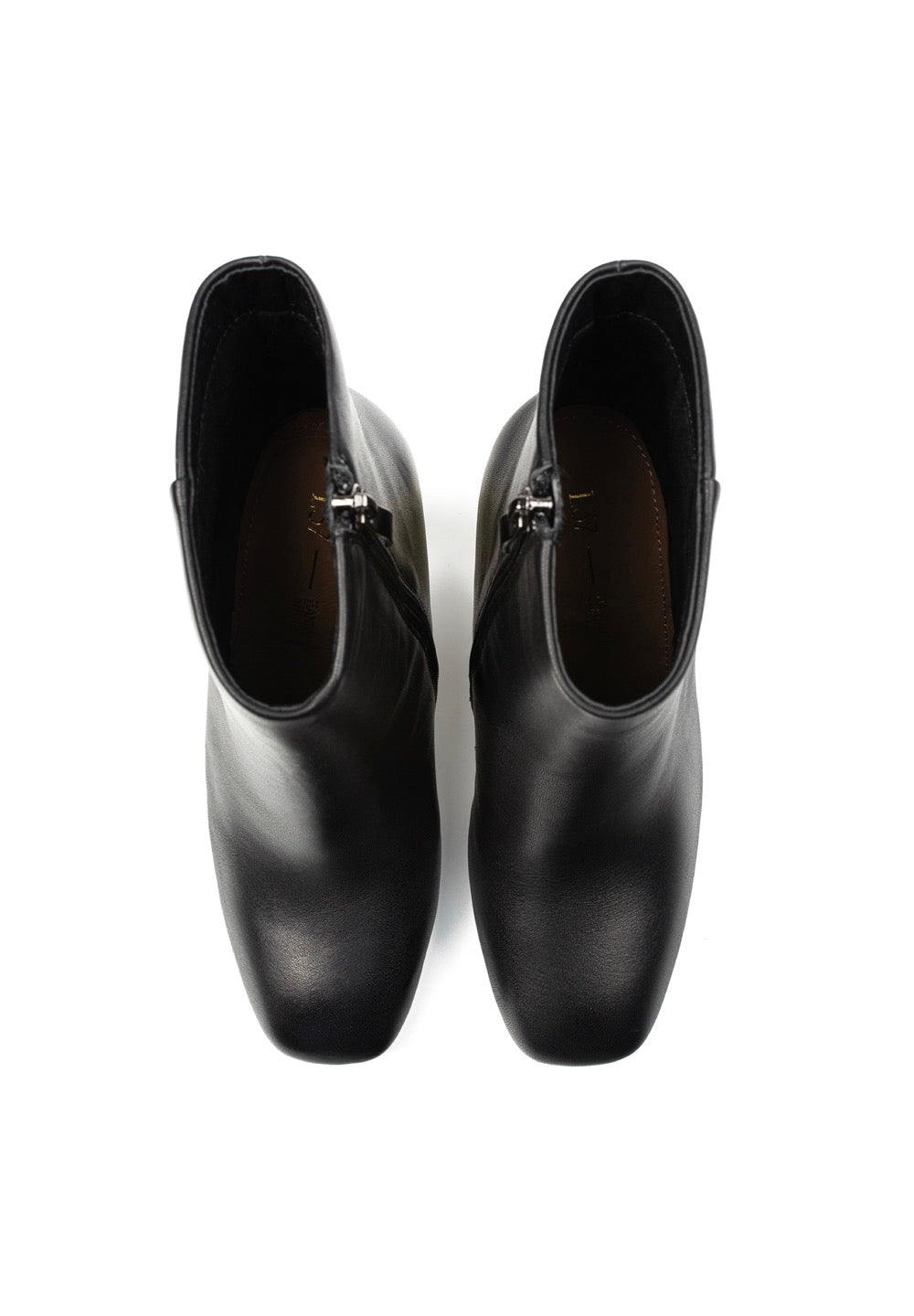 Botines transparentes con cristales - Negro