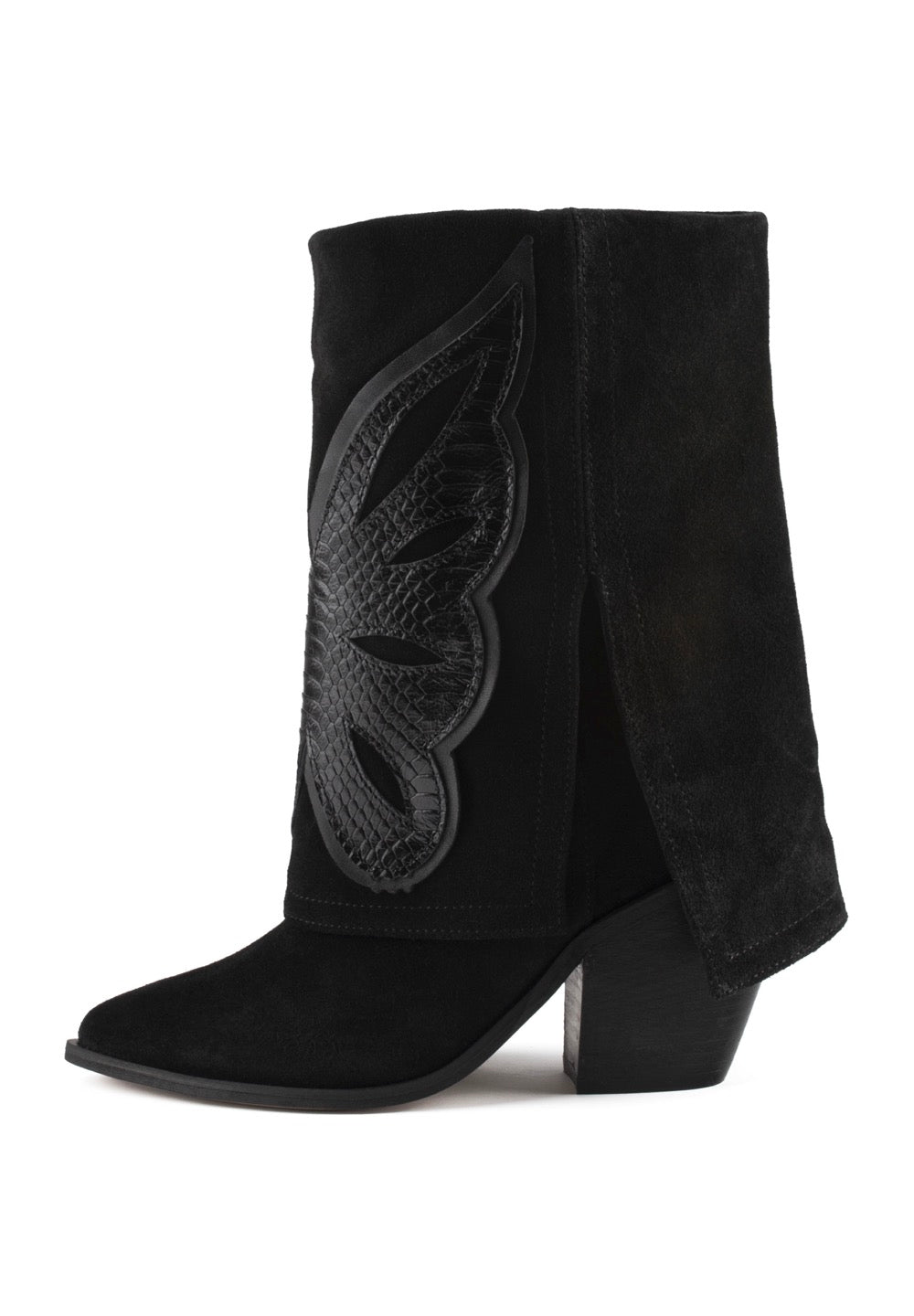Botines con billete de cien dólares - Negro