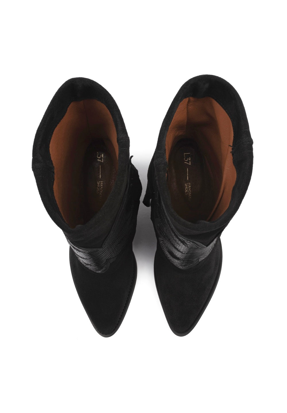 Botines con billete de cien dólares - Negro