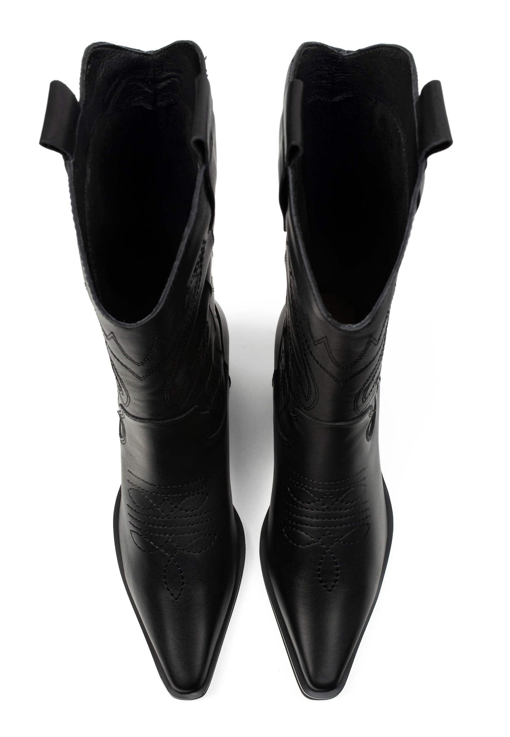 Botas con hojas de acebo - Negro
