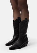 Botas con hojas de acebo - Negro