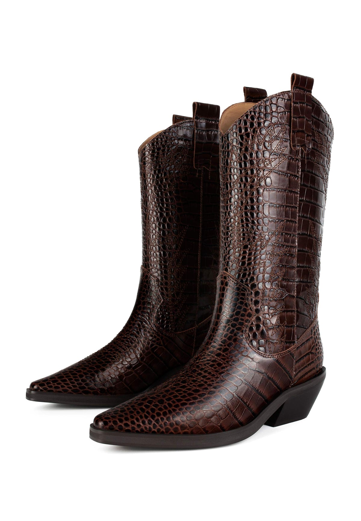 Holly Leaves Boots - Brown