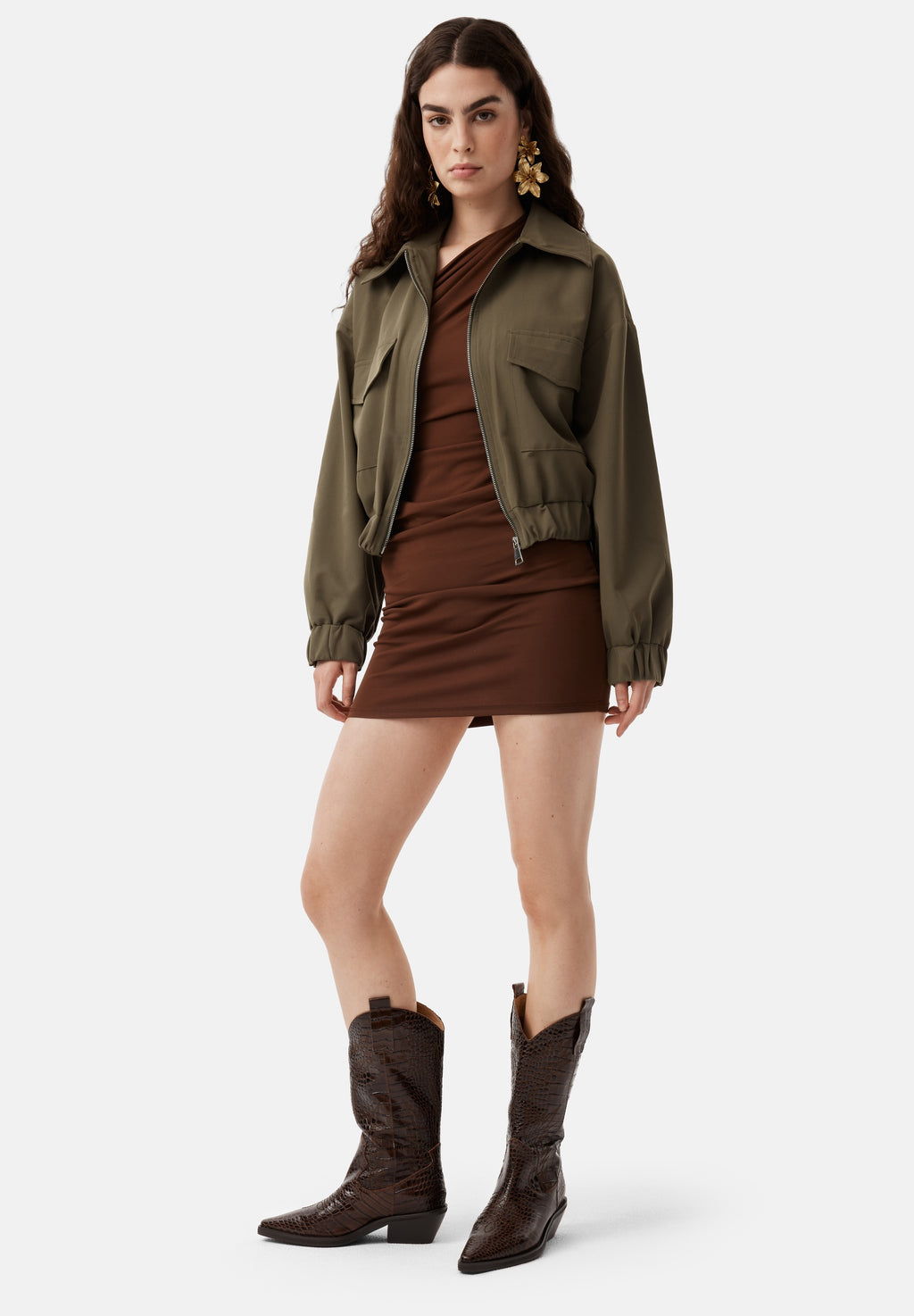 Holly Leaves Boots - Brown