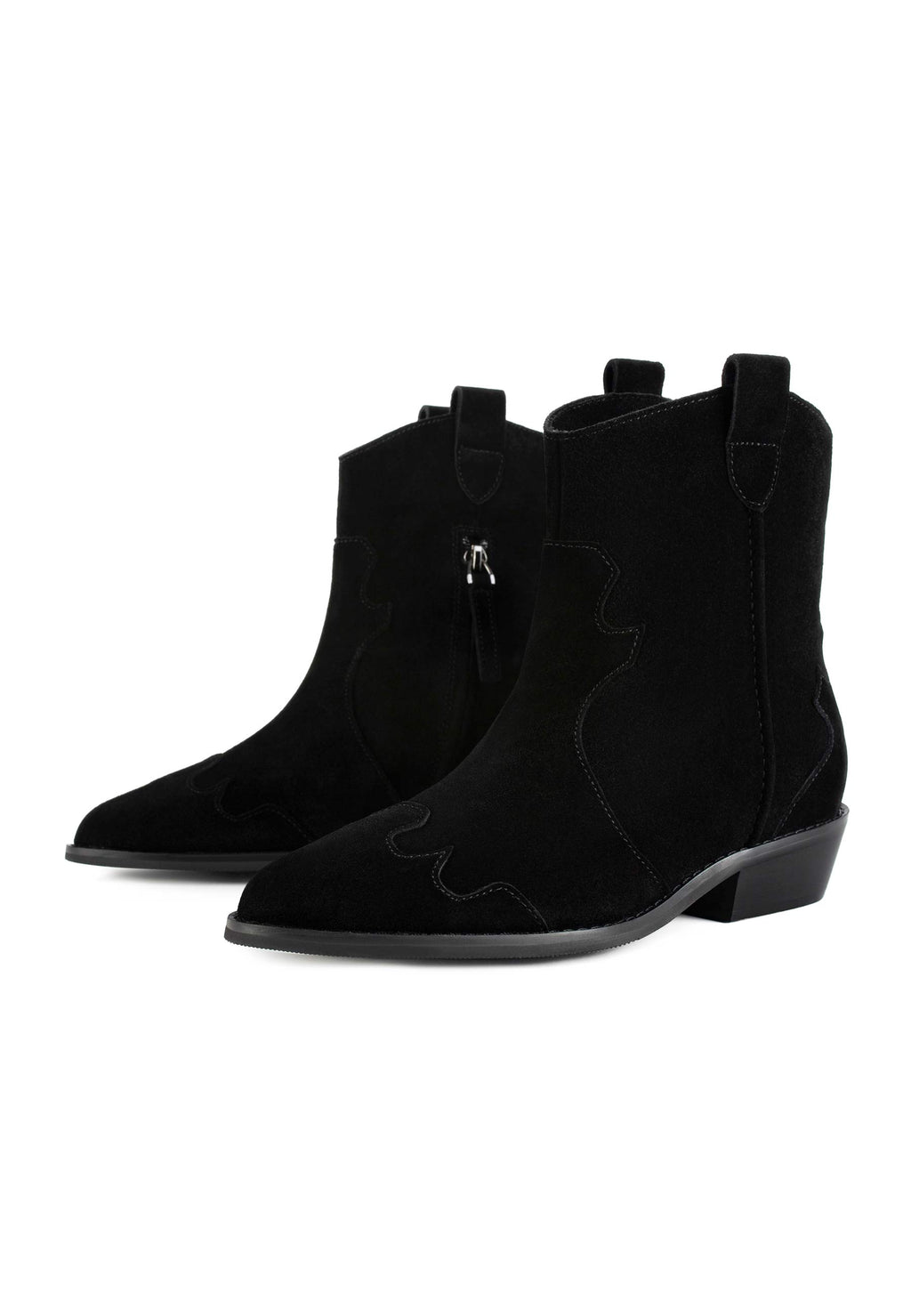 Walk Between Stars Ankle Boots - Black