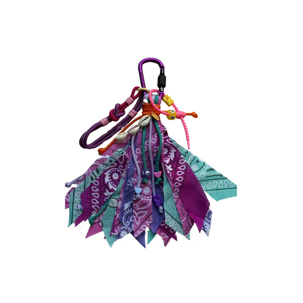 Bag Charm Cyclamen/Rose/Lilas/Aqua