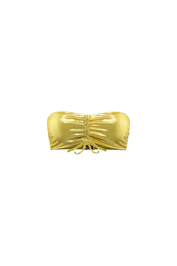 Captivating Shine Ruched Headband Yellow