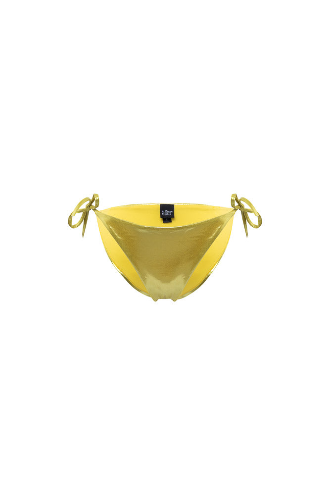 Bragas con cordones y amarres en amarillo brillante