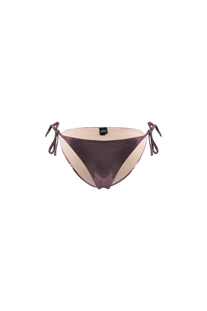 Shine Bronze Attaching Lace-Up Panties