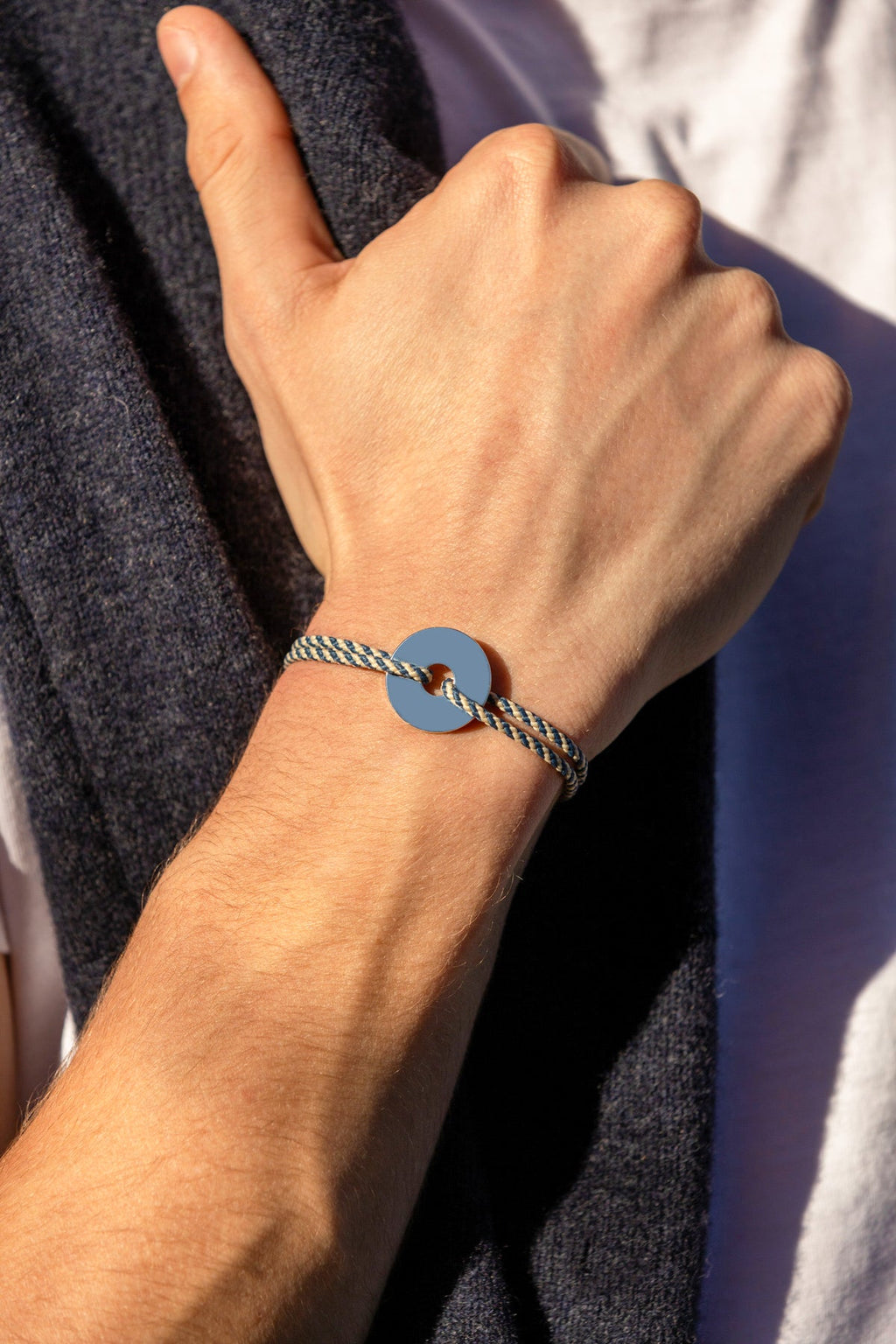 Bracelet Bassin - Bleu Marine & Beige
