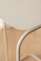 Detail of the DENYA design with elegant metal structures and elegant table plates.