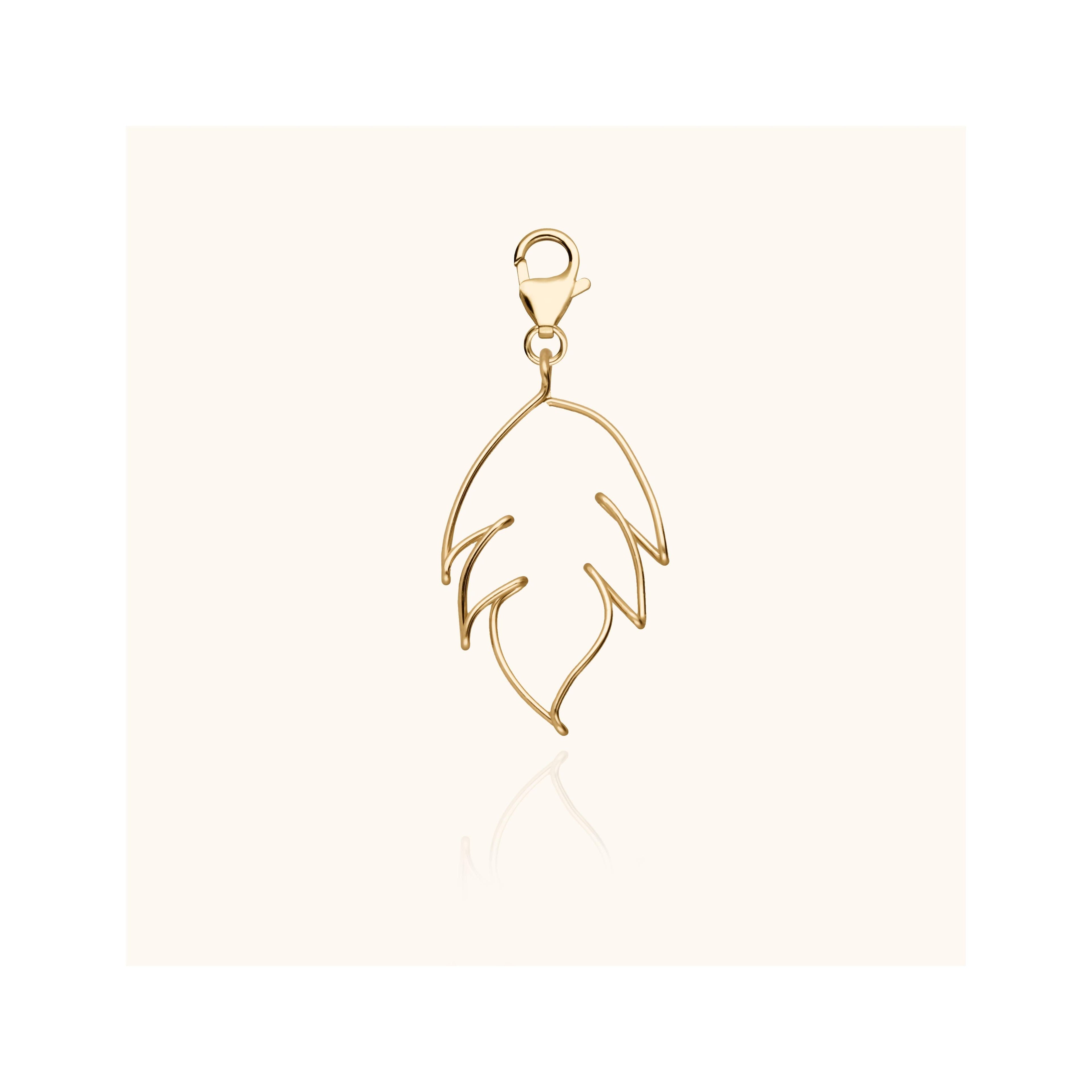 Big Locket Charms Leaf