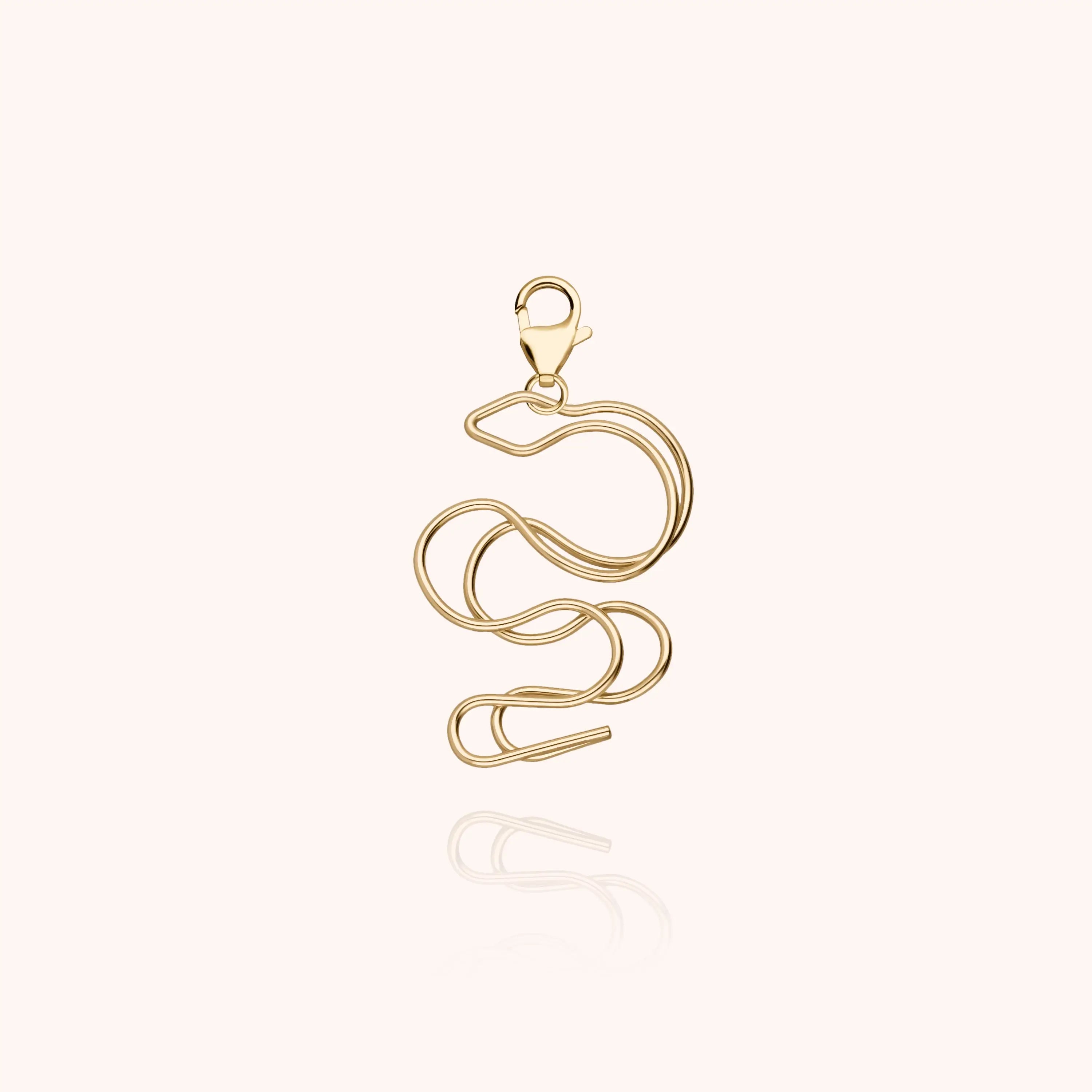 Big Locket Charms Inicial de serpiente Joya Atelier Paulin