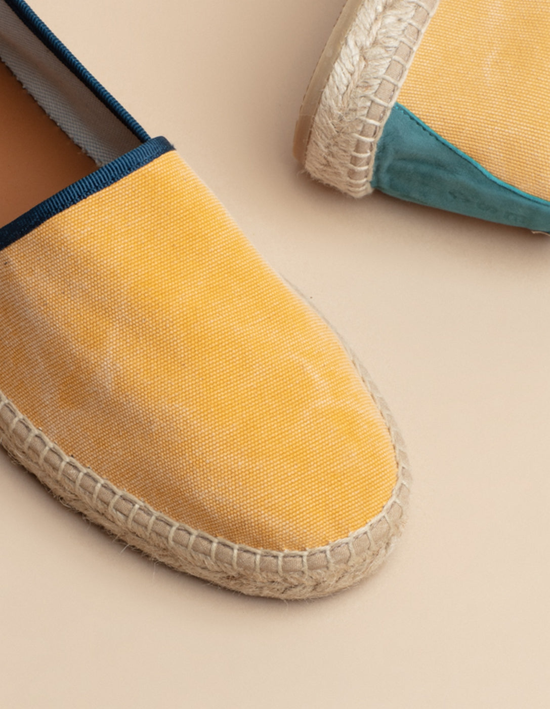 Biscarrosse Flat Espadrilles - Mustard Canvas - Men