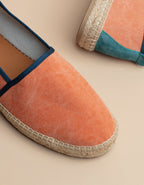 Espadrilles Plate Biscarrosse - Toile Orange - Homme