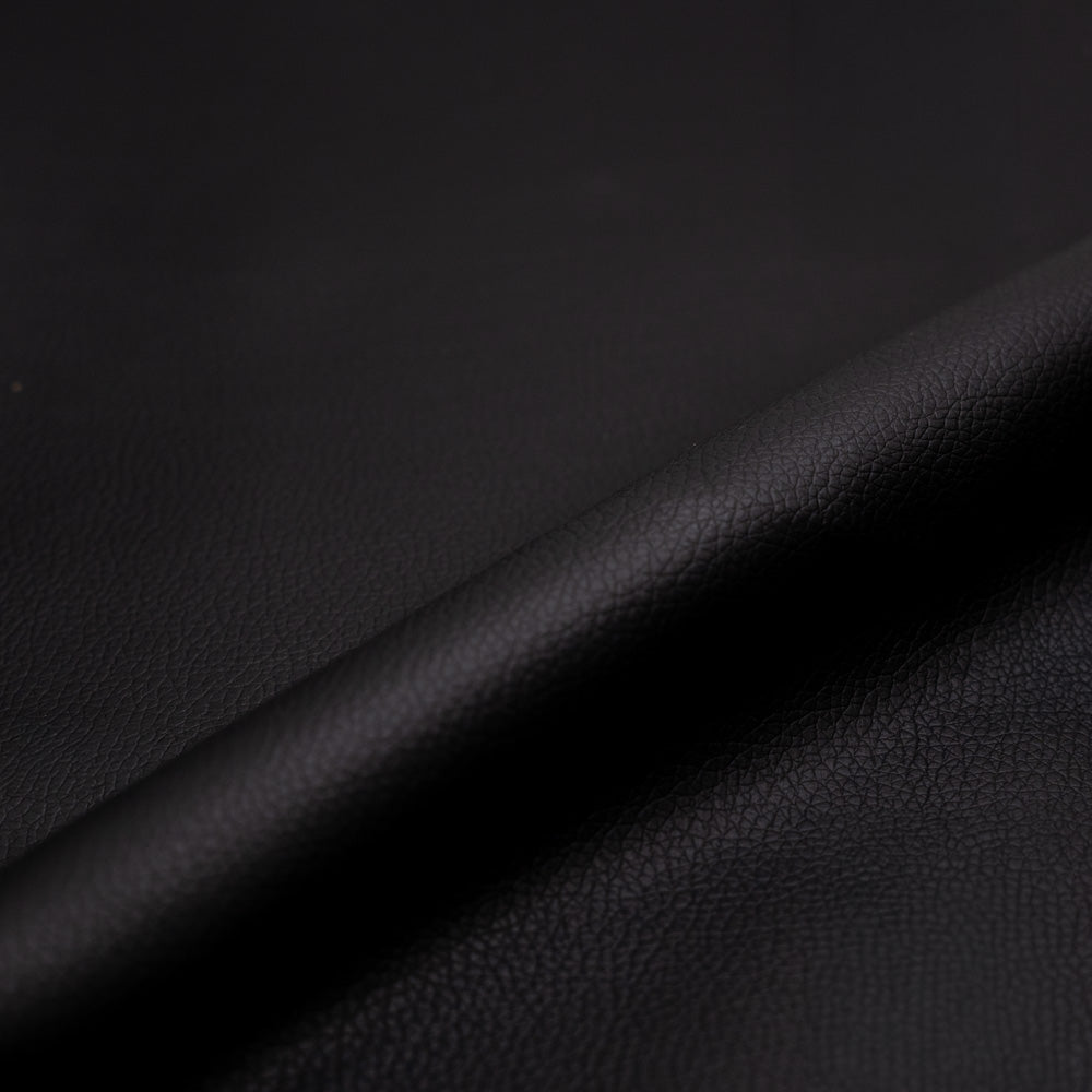 Josette - Lot De 2 Chaises En Cuir Synthétique Noir Et Bois D'Hévéa