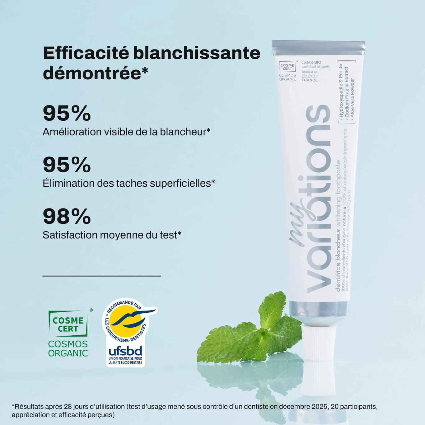 Dentifrice Actifs Blancheur - Certifié Bio