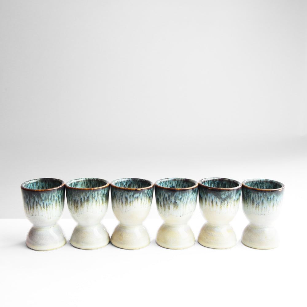 Set De 4 Coquetier - Bleu Mer