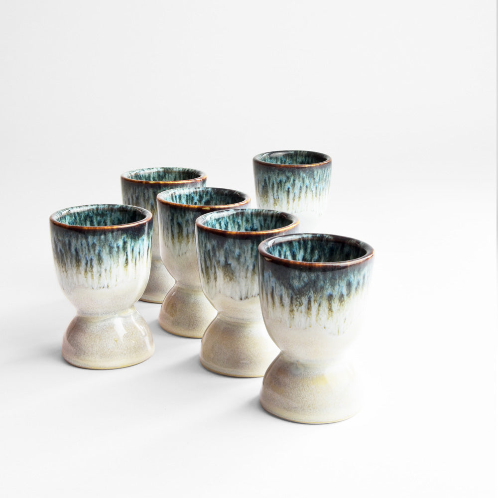 Set De 4 Coquetier - Bleu Mer