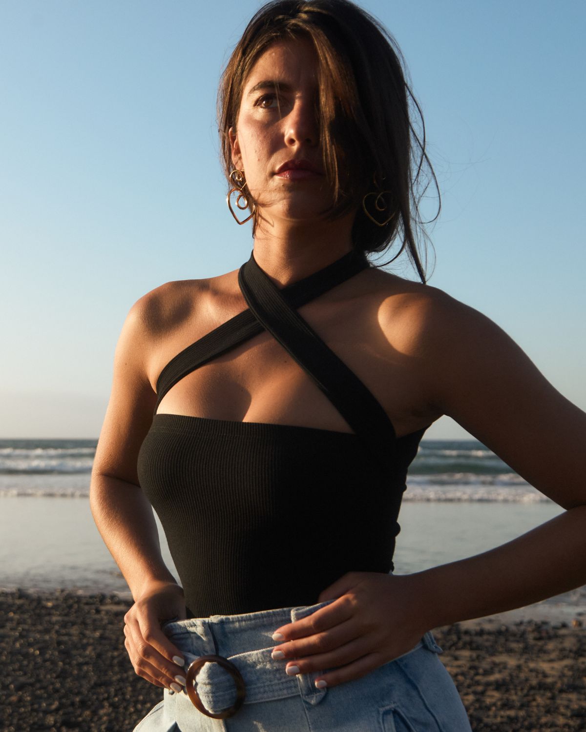 Body noir croise dos nu Desir 