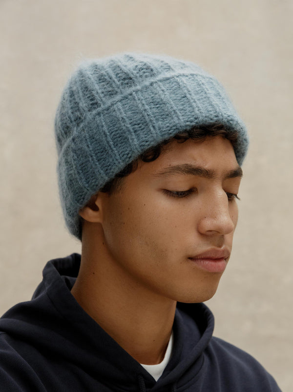 Ice Blue Mohair Hat
