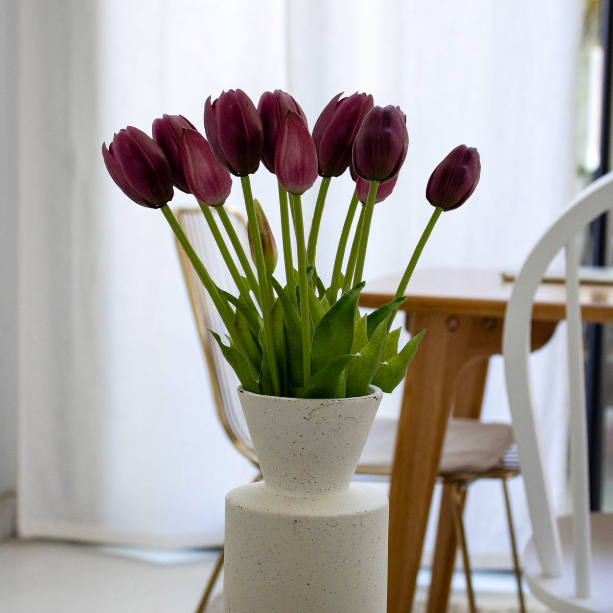 Botte De 5 Tulipes Violettes