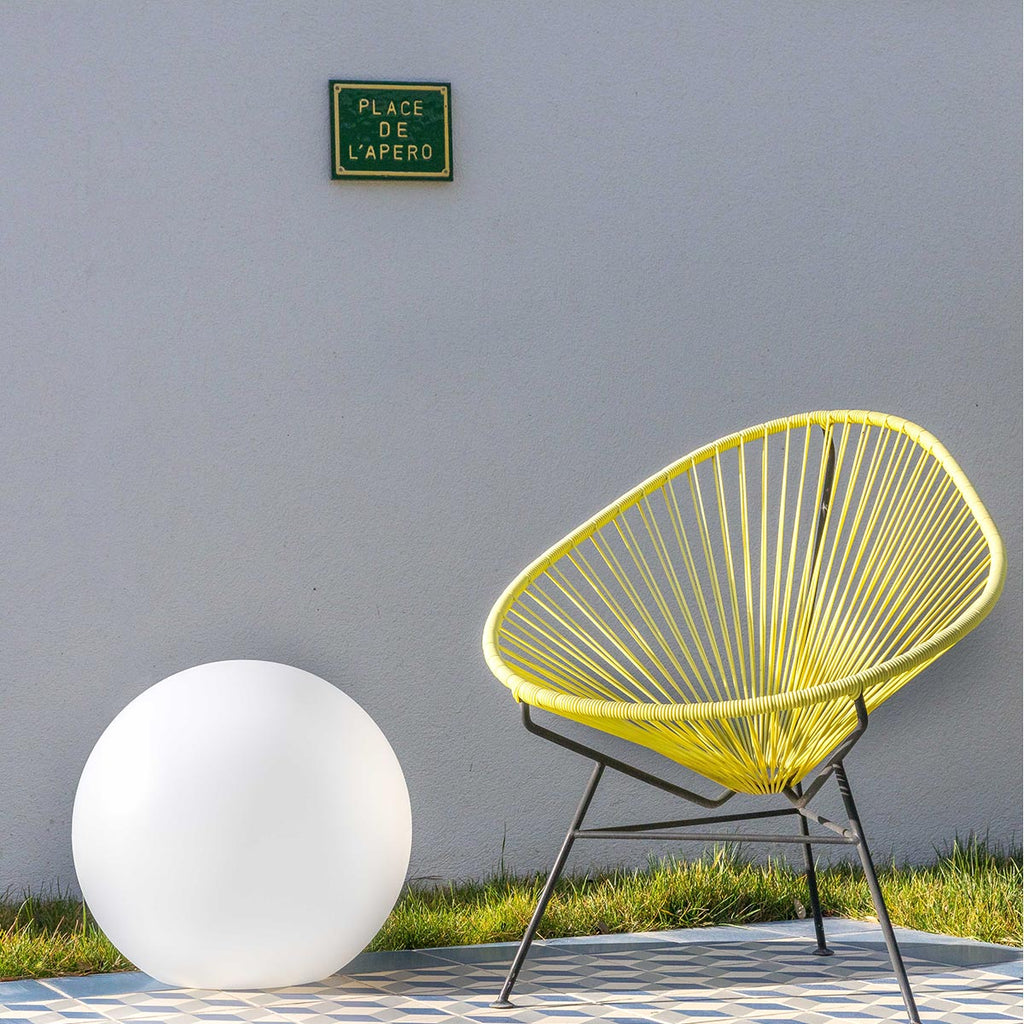 Bola de luz cableada para iluminación potente exterior LED blanca BOBBY ∅50cm base E27 - REDDECO.com