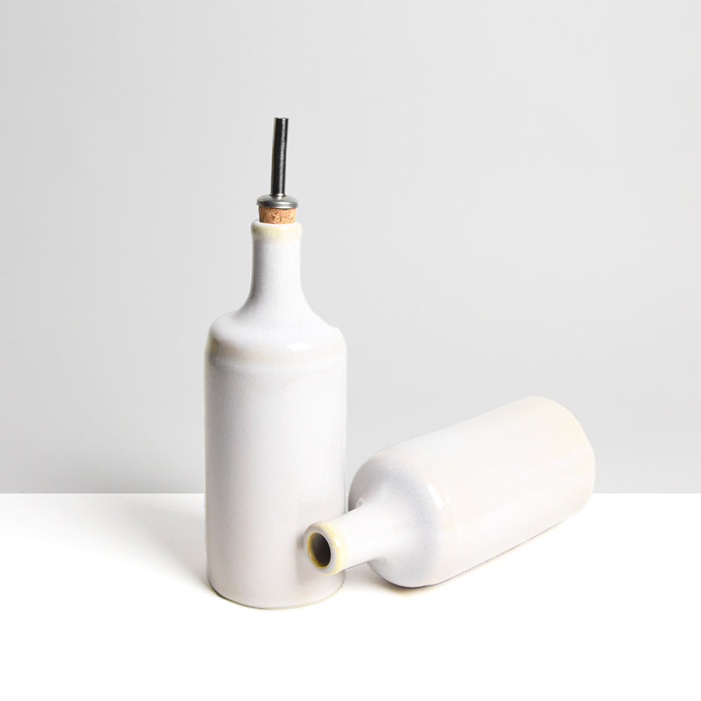 Bouteille D'Huile - Blanc Nacré
