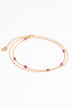 Collana-Bracciale Satellite - Rubino
