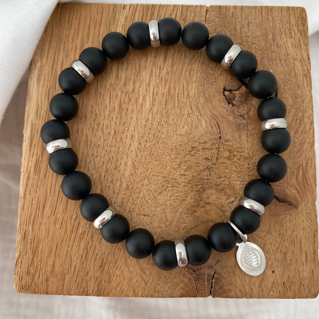 Bracelet Léni - Argenté / Noir