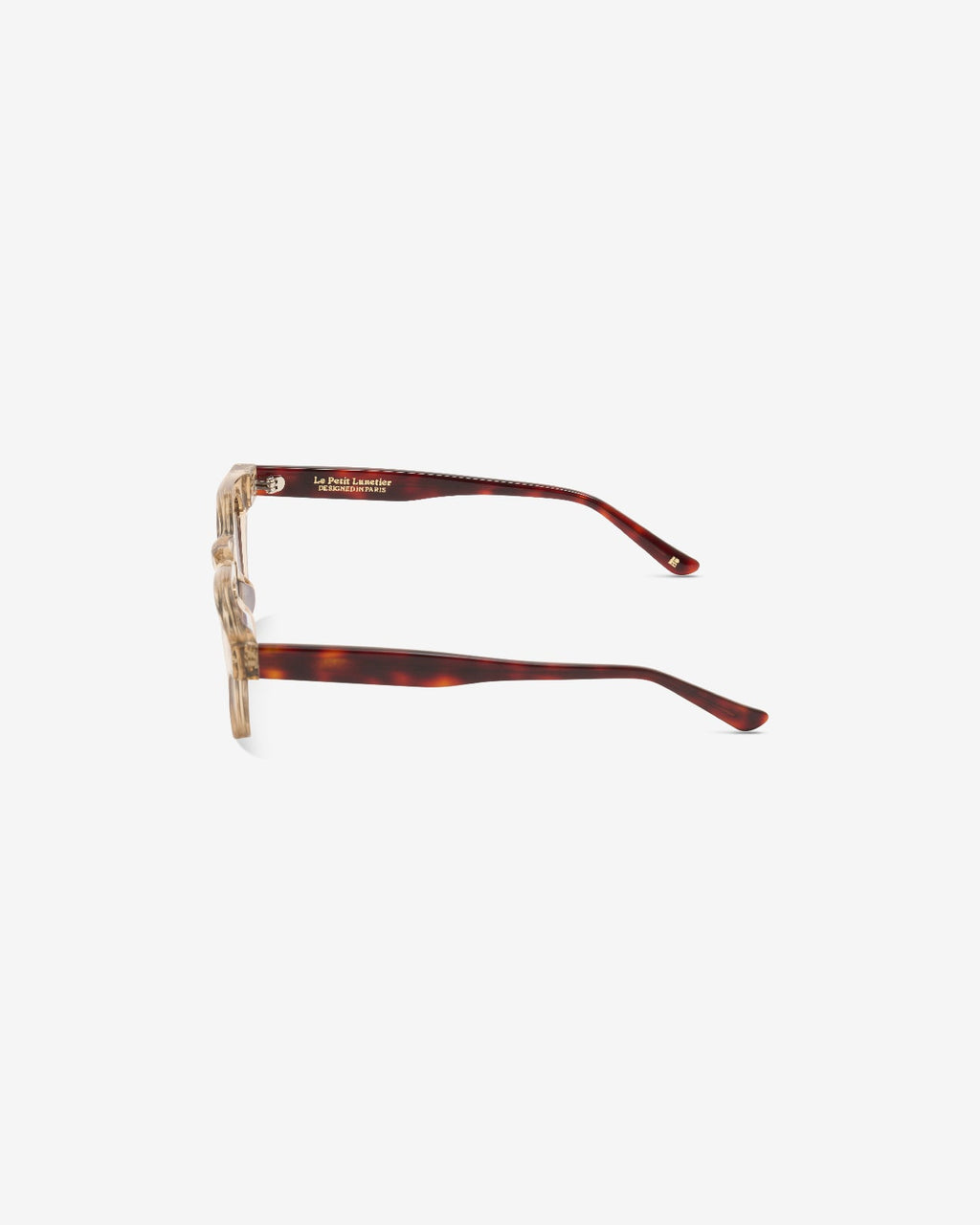 Gafas de sol Bruce Champagne: montura pantos de acetato, vista de perfil